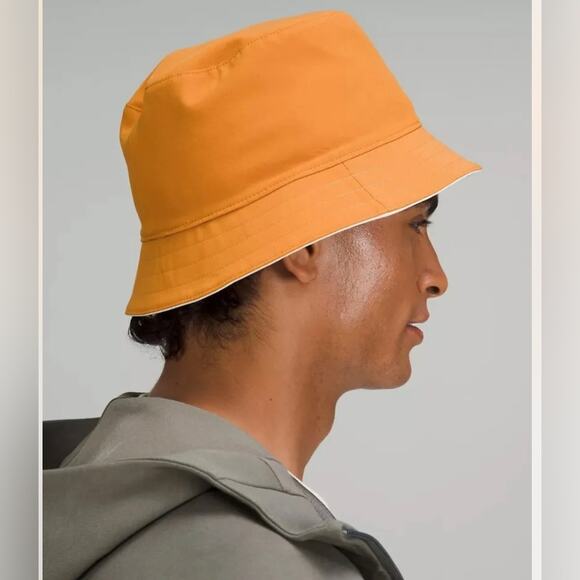 Lululemon Women\'s Both Ways Bucket Hat Lemon Sorbet/Autumn Orange Size L/XL NWT main image 7